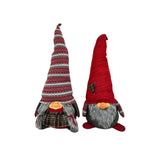 Red and Gray Holiday Plaid Girl Gnome