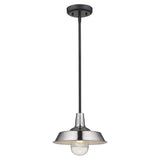 Silver Shallow Plate Adjustable Pendant Light