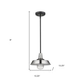 Silver Shallow Plate Adjustable Pendant Light