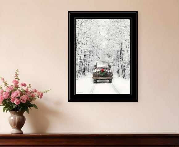 Antique Christmas 2 Black Framed Print Wall Art