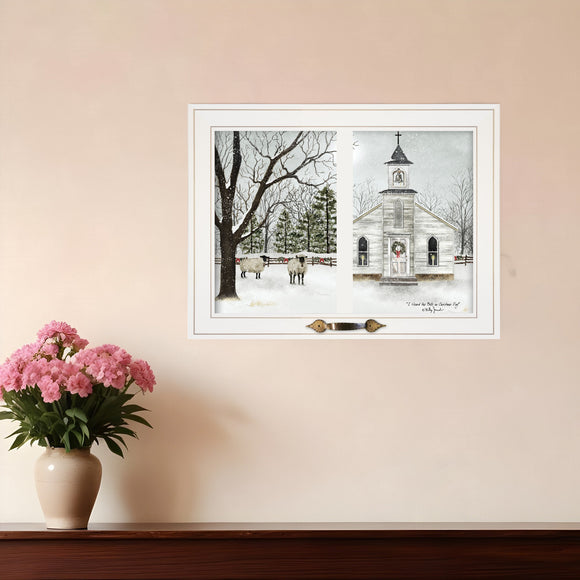 I Heard the Bells on Christmas Day 1 White Framed Print Wall Art