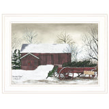 Christmas Wagon 1 White Framed Print Wall Art