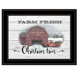 Farm Fresh Christmas Trees 3 Black Framed Print Wall Art