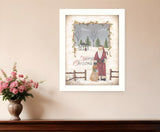 Merry Christmas White Framed Print Wall Art