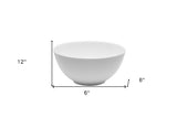 White Six Piece Porcelain Service For Six Bowl Set