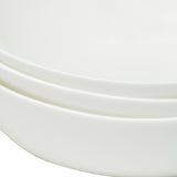 White Six Piece Triangle Bone China Service For Six Bowl Set