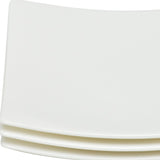 White Six Piece Square Bone China Service For Six Bread and Butter Set