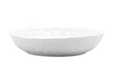 White Six Piece Round Pebbled Porcelain Service For Six Bowl Set