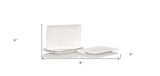 White Six Piece Rectangle Pebbled Porcelain Service For Six Salad Plate Set