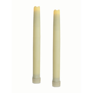 Set of Two Ivory Flameless Taper Candle