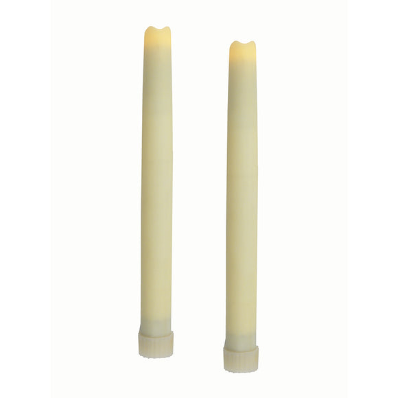 Set of Two Ivory Flameless Taper Candle