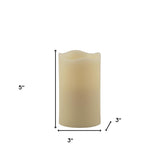 5" Ivory Flameless Pillar Candle