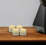 Set of Four Ivory Flameless Tealight Candle