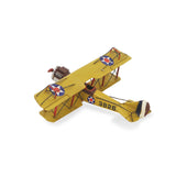 4" Yellow and Red Metal Hand Painted 1918 Yellow Curtiss JN-4 Model Airplane