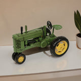 7" Green and Black Metal Hand Painted Model Tractor