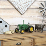 8" Green and Black Metal Hand Painted Model Tractor