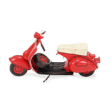 9" Red and Black Metal Hand Painted 1959 Red Scooter Model Motorcycle