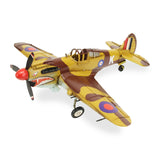 6" Yellow and Brown Metal Hand Painted 1941's P-40 Fighter Model Airplane