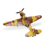 6" Yellow and Brown Metal Hand Painted 1941's P-40 Fighter Model Airplane