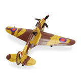 6" Yellow and Brown Metal Hand Painted 1941's P-40 Fighter Model Airplane