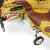 6" Yellow and Brown Metal Hand Painted 1941's P-40 Fighter Model Airplane