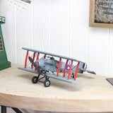 5" Red and Gray Metal Hand Painted 1916 Gray Bristol F28 Fighter Plane Model Airplane