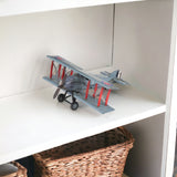 5" Red and Gray Metal Hand Painted 1916 Gray Bristol F28 Fighter Plane Model Airplane