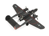 4" Black and Red Metal Hand Painted P-61 Black Widow Model Airplane