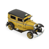 7" Yellow and Black Metal Hand Painted 1931 Yellow Taxi Model Car