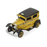 7" Yellow and Black Metal Hand Painted 1931 Yellow Taxi Model Car