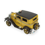 7" Yellow and Black Metal Hand Painted 1931 Yellow Taxi Model Car