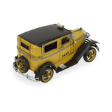 7" Yellow and Black Metal Hand Painted 1931 Yellow Taxi Model Car