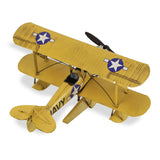 7" Yellow and Black Metal Hand Painted Model Airplane