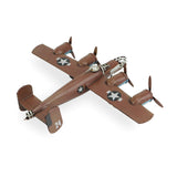 3" Brown and Silver Metal Hand Painted 1941 "B-24" Liberator Model Airplane