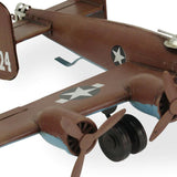 3" Brown and Silver Metal Hand Painted 1941 "B-24" Liberator Model Airplane