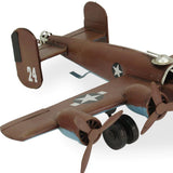 3" Brown and Silver Metal Hand Painted 1941 "B-24" Liberator Model Airplane