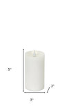 Set of Two White Flameless Pillar Candle