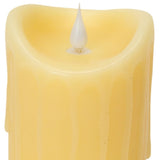 Set of Two Yellow Flameless Pillar Candles