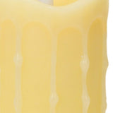 Set of Two Yellow Flameless Pillar Candles