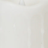 Set of Two White Flameless Pillar Candle