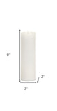 Set of Two White Flameless Pillar Candles