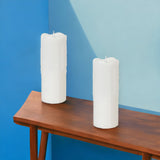 Set of Two White Flameless Pillar Candle