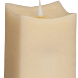 Set of Two Beige Flameless Pillar Candle