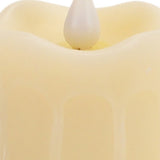 Set of Two Beige Flameless Pillar Candles