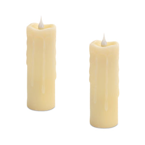 Set of Two Beige Flameless Votive Candle