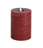 Set of Two Red Flameless Pillar Candle