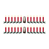 Set of Twentyfour Red Flameless Christmas Clip on Taper Candle