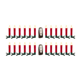 Set of Twentyfour Red Flameless Christmas Clip on Taper Candle