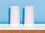 Set of Two White Flameless Pillar Candle