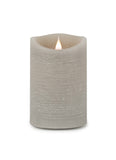 Set of Two Gray Flameless Designer Candles